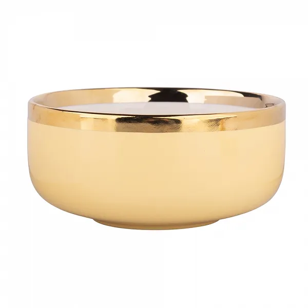 ALTOM DESIGN AURORA GOLD miseczka porcelanowa / salaterka 14 cm 500 ml WANILIOWA