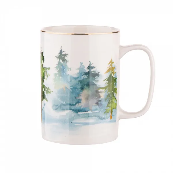 ALTOM DESIGN WINTER FOREST Kubek prosty 300ml dek. las