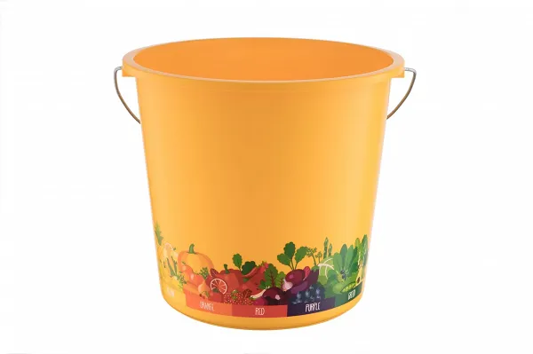 BEROSSI VITALINE wiadro plastikowe z uchwytem 5l żółte