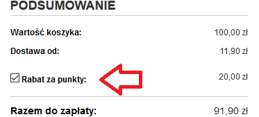 checkbox punkty