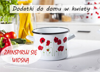 naczynia w kwiaty